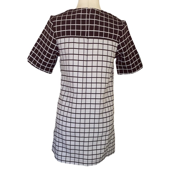 NWT Foxiedox Anthropologie Grid Patterned Rhinestone Rayon Shift Tunic Dress - S - Picture 9 of 15
